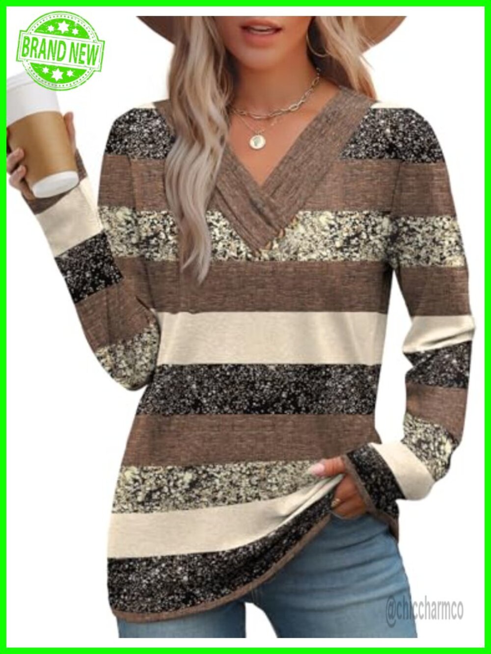 Womens Long Sleeve V Neck Tunic Top Button Down Casual Fall Shirt
